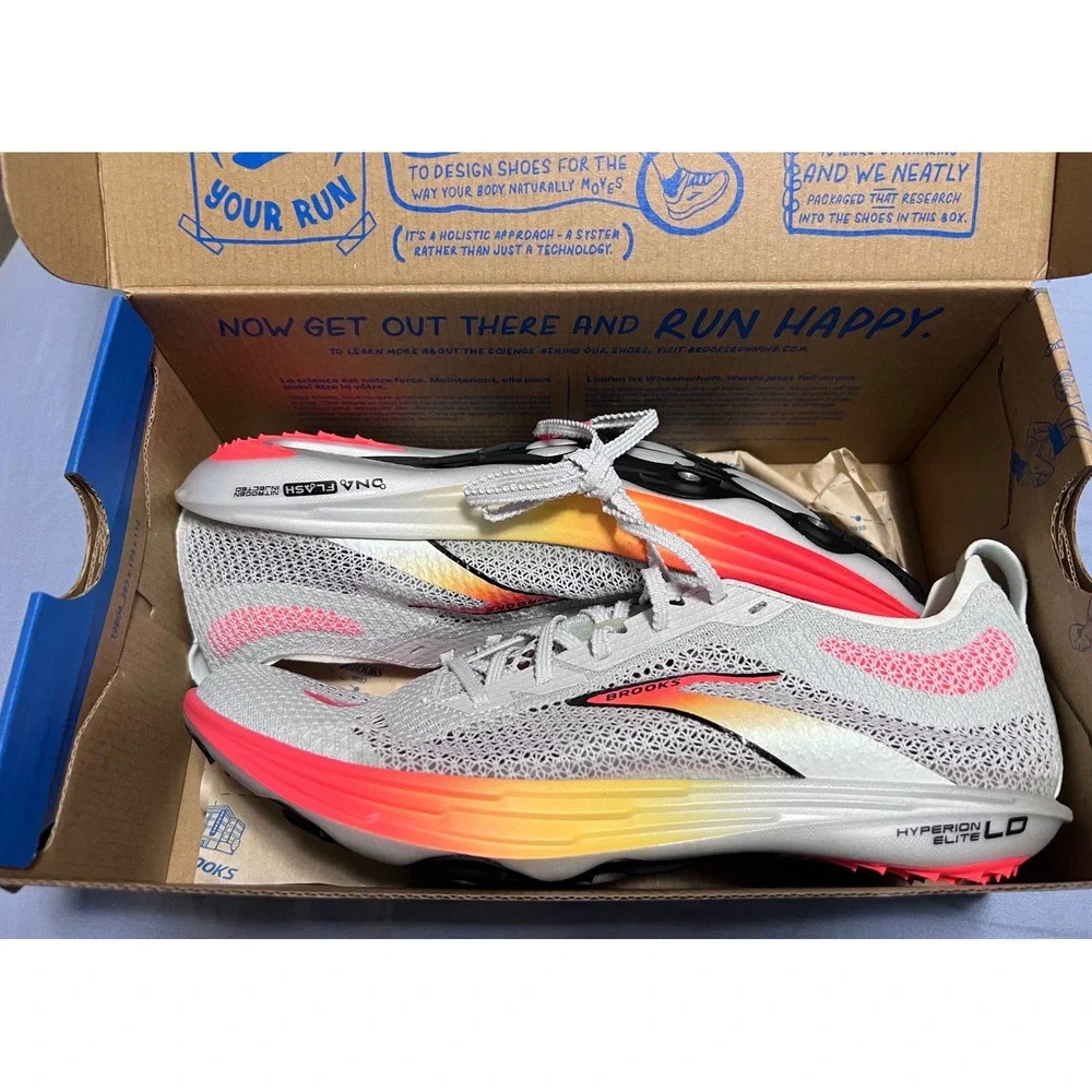 Brooks Hyperion Elite LD Racing Spikes Mens 9.5 Womens 11 Illusion Blue 100047